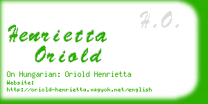 henrietta oriold business card